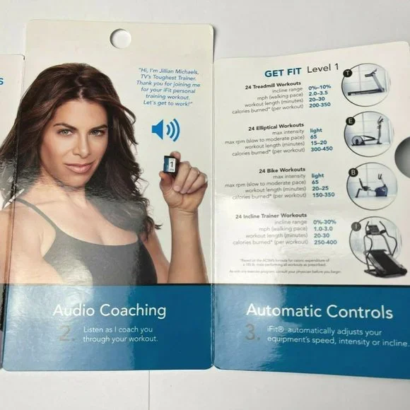 iFit Jillian Michaels Get Fit Level 1 SD Card Workouts Treadmill Elliptical Bike - Picture 3 of 5